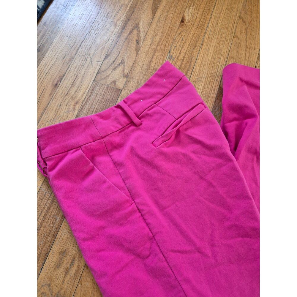 LOFT Magenta Cropped Straight-Leg Pants - Picture 4 of 10